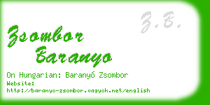 zsombor baranyo business card