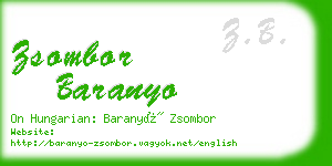 zsombor baranyo business card